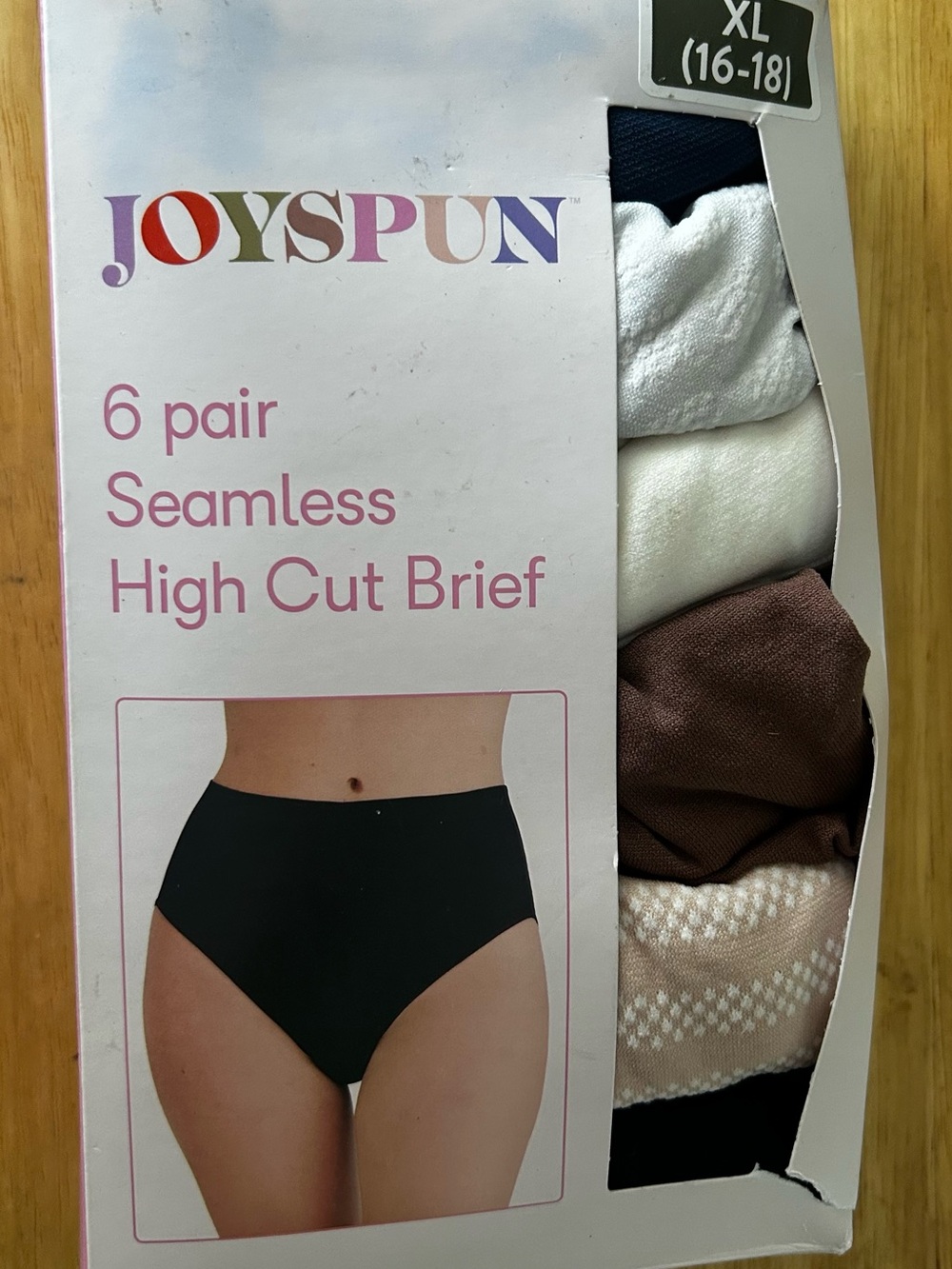 JOYSPUN Women's 6-Pack Seamless High Cut Briefs - Neutral Mix